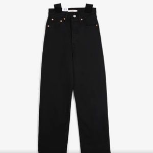 Levi’s Ribcage Black High Rise Ankle Straight Jean